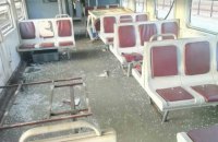 Вандали розгромили електричку "Фастів-Київ"
