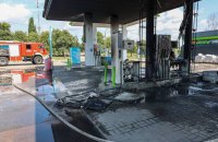 Росіяни атакували безпілотником АЗС у Харкові