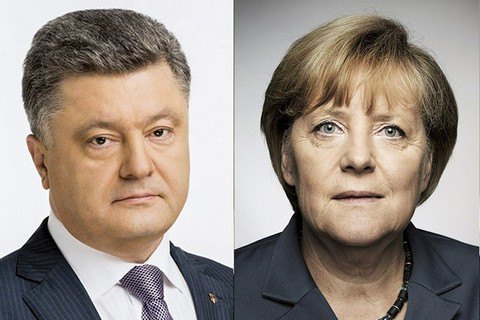 Порошенко обсудил с Меркель Донбасс, санкции, евроинтеграцию и газ