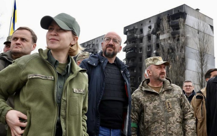 Шарль Мишель посетил Бородянку: "Не может быть мира без справедливости"