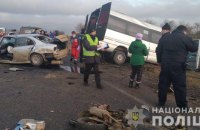 В ДТП с участием маршрутки под Одессой пострадали 13 человек, женщина погибла