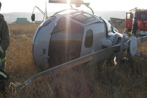 В Хмельницкой области упал вертолет, пилот в больнице