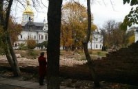 В заповеднике "София Киевская" обвалилась часть ограждения (обновлено)
