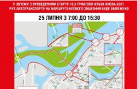 Сегодня и завтра в Киеве ограничат движение из-за спортивных соревнований