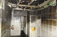 В Черкассах сгорела баня