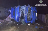 В Житомирской области столкнулись три грузовика
