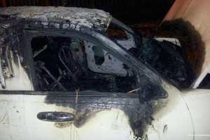 В Харькове сожгли уже третью машину Евромайдана