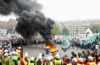 В польском Катовице протестовали шахтеры