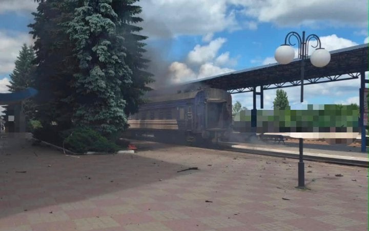 У Сумах через падіння уламків ворожого дрона загор