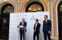 Зеленский и Гончарук пришли на встречу с сотрудниками Нацбанка