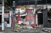 У центрі Дніпра згоріли п'ять кіосків