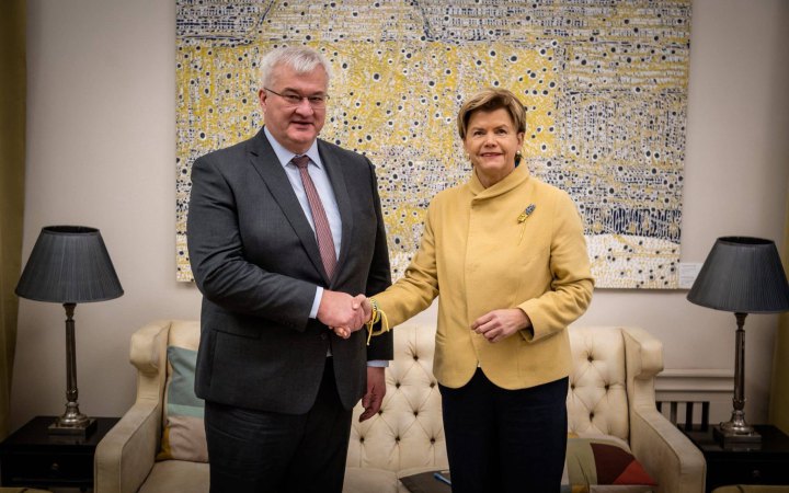 Сибіга обговорив з міністеркою закордонних справ Латвії інцидент з дронами