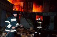 На одесском рынке "7-й километр" сгорел двухэтажный склад
