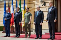 Зеленський прийняв у Києві лідерів ФРН, Франції, Італії та Румунії