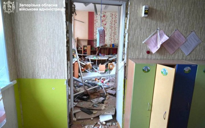 Росіяни влучили по дитсадку в Запоріжжі, постраждав охоронець