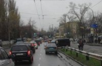 Двойное ДТП остановило движение трамваев в Киеве