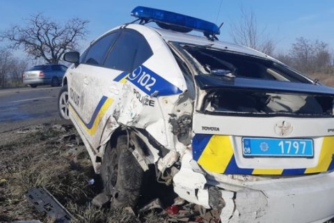 В Запорожской области столкнулось 7 авто, среди них скорая и полицейская 