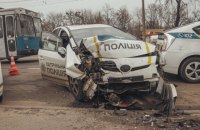 ​Сотрудница патрульной полиции госпитализирована из-за ДТП в Киеве