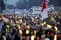 В Венгрии на демонстрацию в поддержку премьера вышли 100 тыс. человек