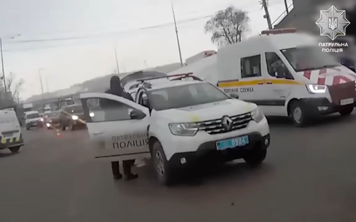 Патрульна поліція показала відео з місця ракетного удару у Києві, який стався 23 листопада