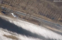Головнокомандувач ЗСУ оприлюднив відео ювелірного знищення техніки Росії на Київщині