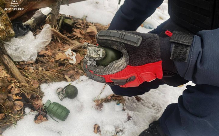 В лісі на Київщині знайшли три гранати