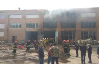 В Черкассах горел шелковый комбинат