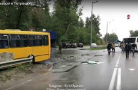 Под Киевом столкнулись маршрутка и автобус Нацгвардии 