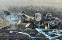 На место подрыва микроавтобуса вблизи Марьинки не пускают журналистов
