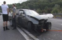 Вратарь "Динамо" перевернулся на трассе