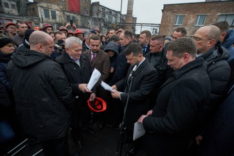 Зеленский побывал на шахте в Червонограде