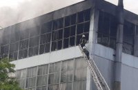 В Запорожье горела обувная фабрика Mida