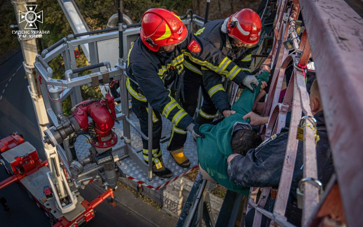 У Києві співробітники ДСНС врятували чоловіка від самогубства