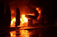 В Ровно ночью произошел крупный пожар в ресторане "Истанбул"