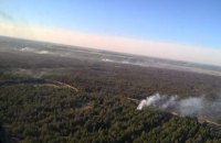 Лесной пожар на Херсонщине тушат с помощью авиации