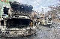 Внаслідок російського обстрілу Херсона горіло 66 автомобілів