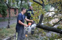 Спасатели ликвидируют последствия ночного ливня в Киеве (обновлено)
