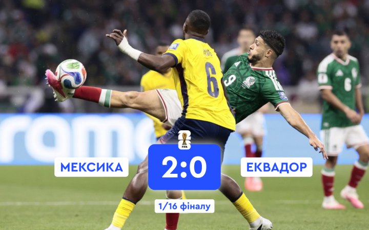 Збірна Мексики обіграла Еквадор і вийшла в 1/8 фіналу домашнього ЧС-2026