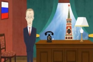 Мультяшный Путин грозится прикрутить Януковичу газ