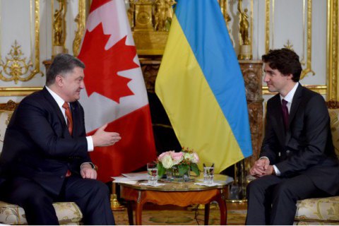 Порошенко предложил Трюдо синхронно ратифицировать соглашение о ЗСТ