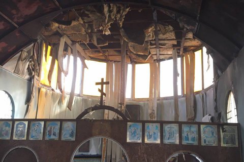 В Мариуполе ночью неизвестные подожгли храм