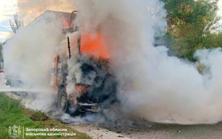 ​Росіяни вдарили по вантажівці у Запоріжжі