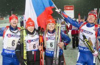 Сборная Чехии выиграла первую гонку на ЧМ по биатлону