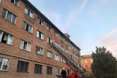 В результате пожара в общежитии Уманского университета садоводства пострадали семь человек