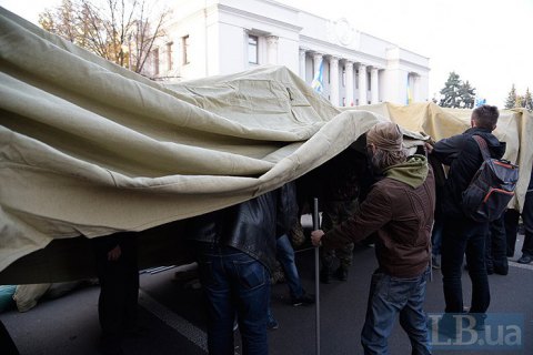 Митинг под Радой завершился, в палатках останется только оргкомитет, - Найем