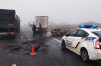 Пассажирский автобус съехал в кювет на трассе Киев-Одесса