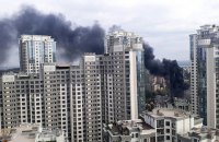 В Киеве в новострое на Новопечерских Липках произошел крупный пожар