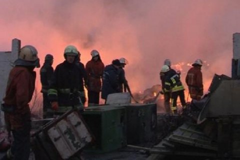 В Днепропетровской области сгорел склад теплоизоляционных материалов