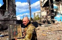 В Бородянке в полностью разрушенном доме нашли икону