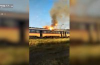 Под Днепром на ходу загорелась электричка